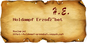 Holdampf Erzsébet névjegykártya